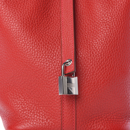 Hermes Taurillon Clemence Picotin Lock 18 PM Rouge Casaque 10 of 10