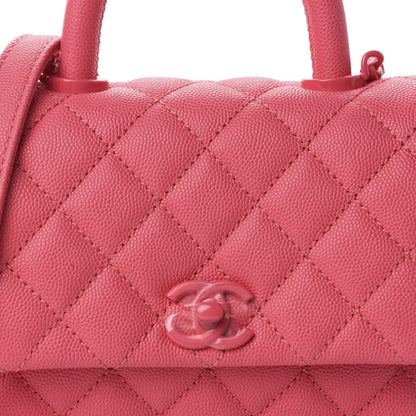 Chanel Caviar Quilted Incognito Extra Mini Coco Handle Flap Pink 10 of 10