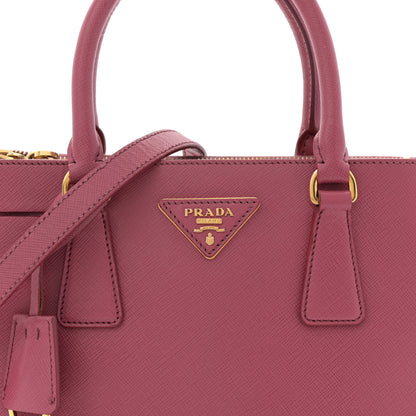 Prada Saffiano Mini Galleria Double Zip Tote Peonia 8 of 12