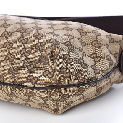 Gucci Monogram Medium Half Moon Hobo Dark Brown 12 of 15