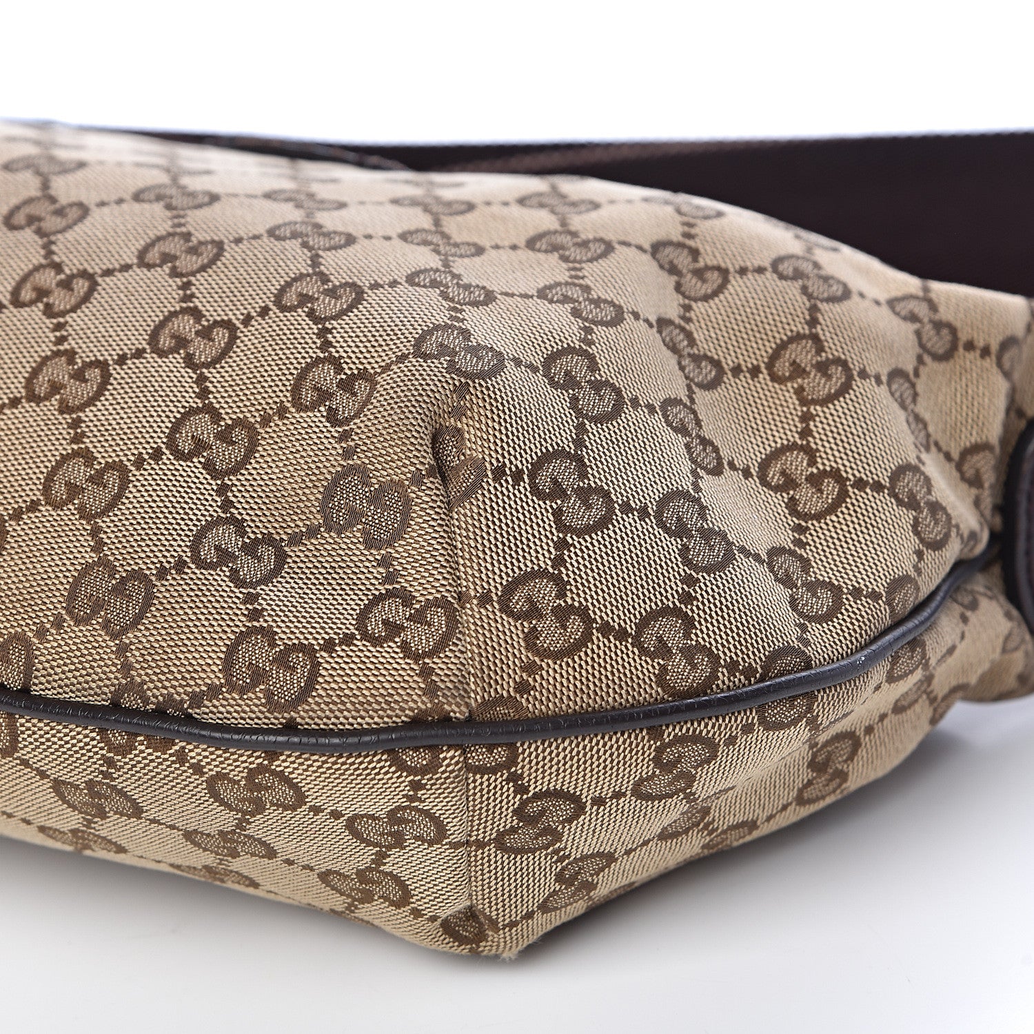 Gucci Monogram Medium Half Moon Hobo Dark Brown 12 of 15