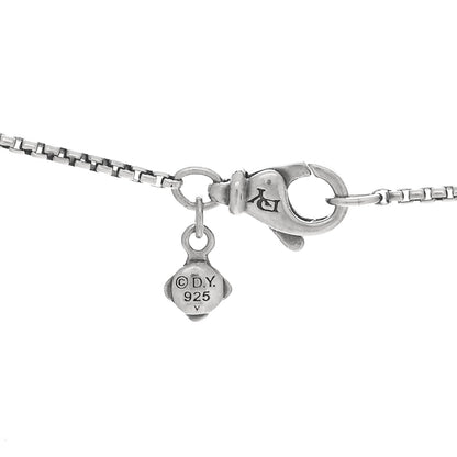 David Yurman Sterling Silver Diamond Black Onyx 9mm Chatelaine Pave Bezel Pendant Necklace 4 of 6