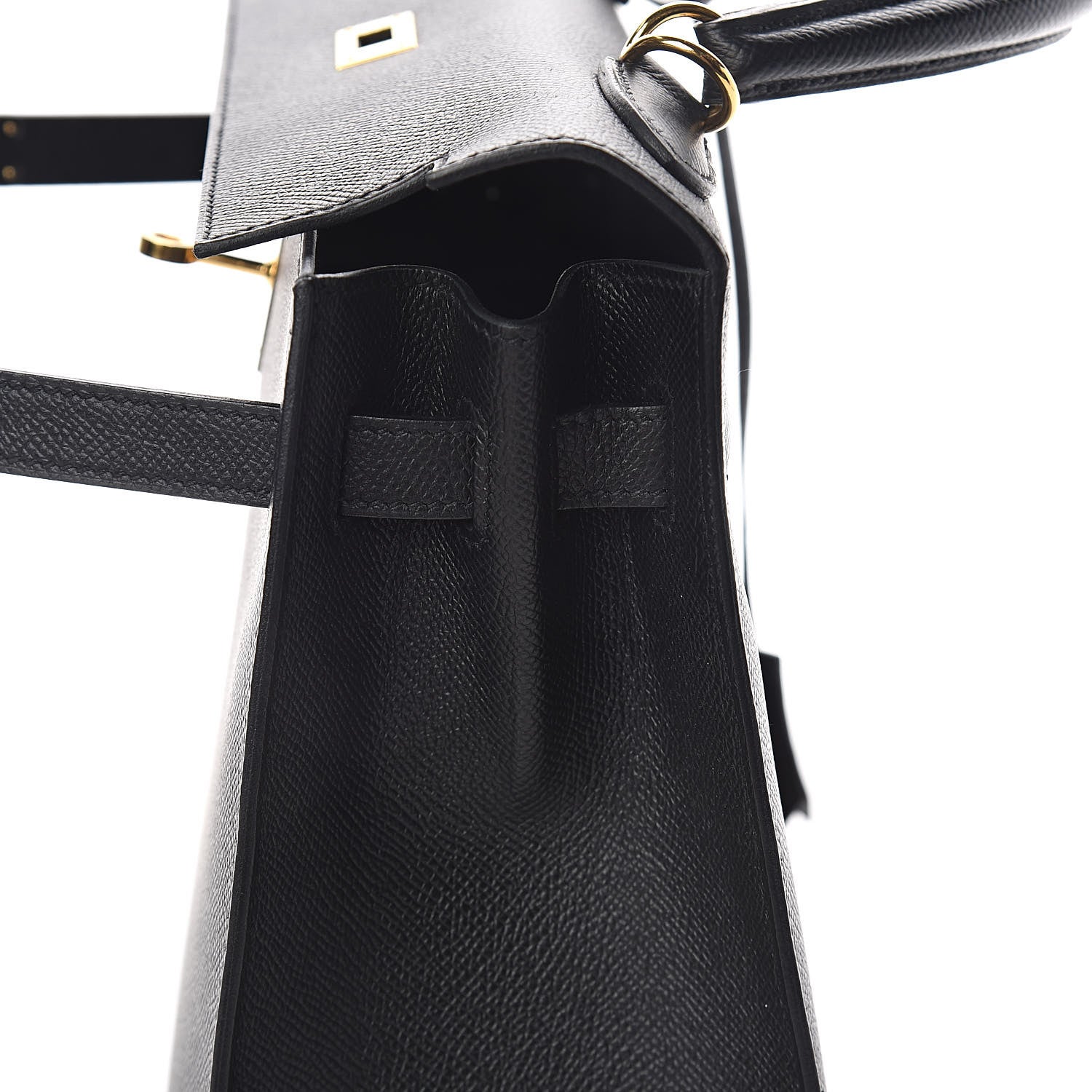Hermes Epsom Kelly Sellier 32 Black 17 of 32