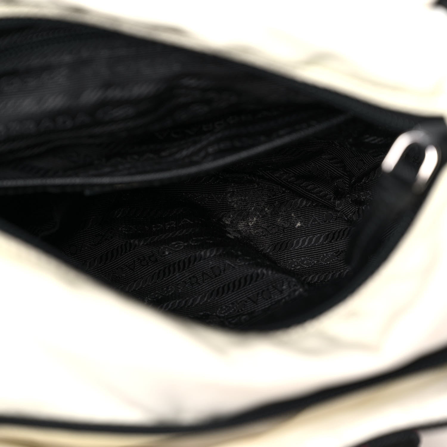 Prada Nylon New Vela Studded Messenger White Fuoco 19 of 20