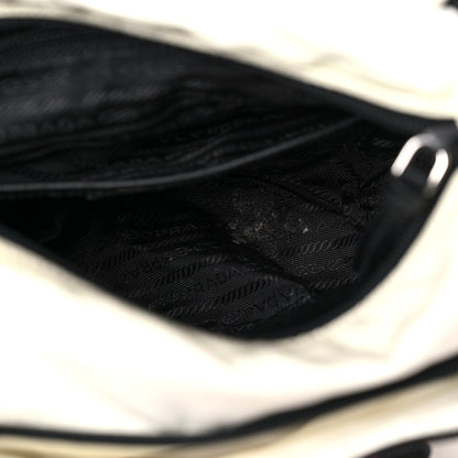Prada Nylon New Vela Studded Messenger White Fuoco 19 of 20
