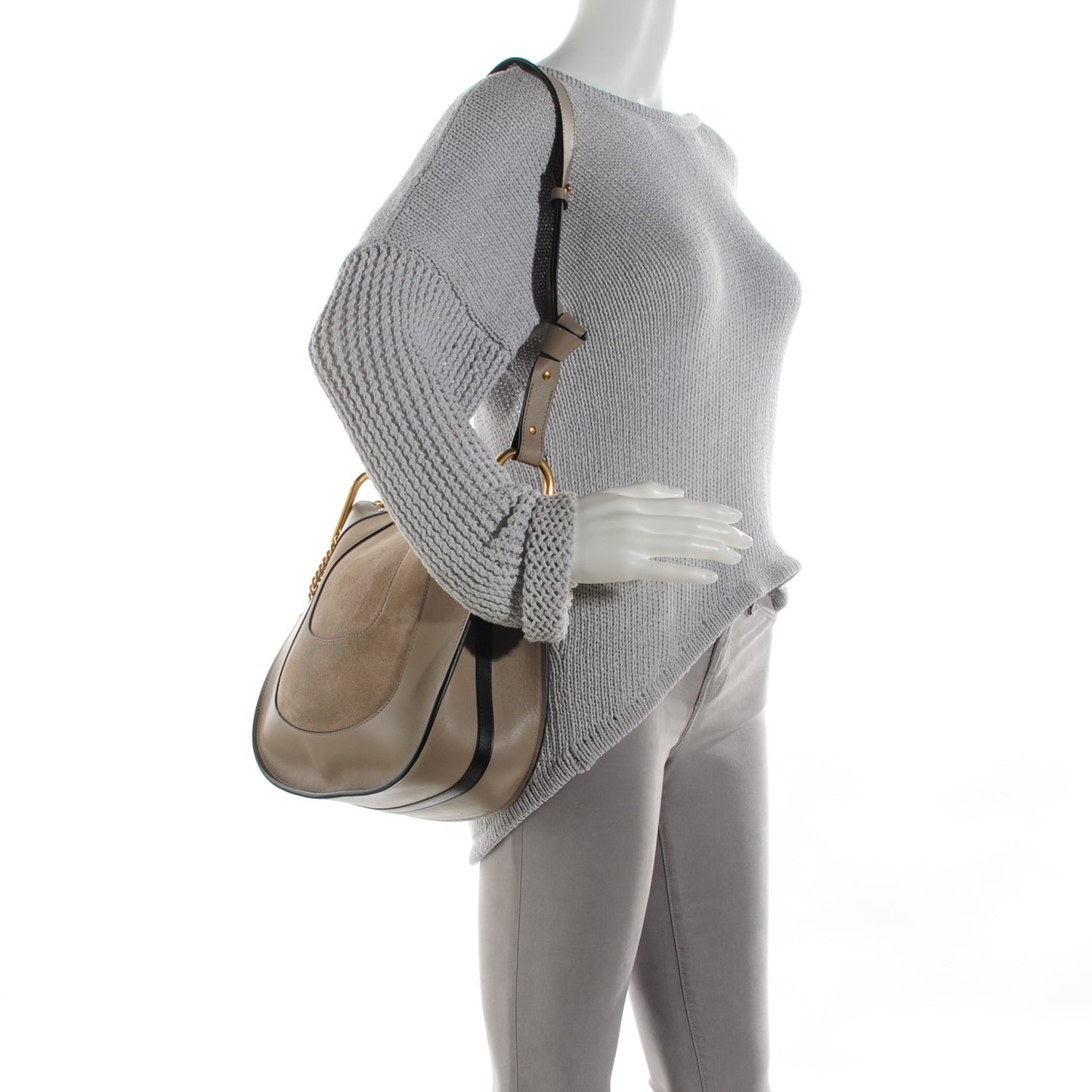 Calfskin Small Hayley Hobo Cashmere Grey