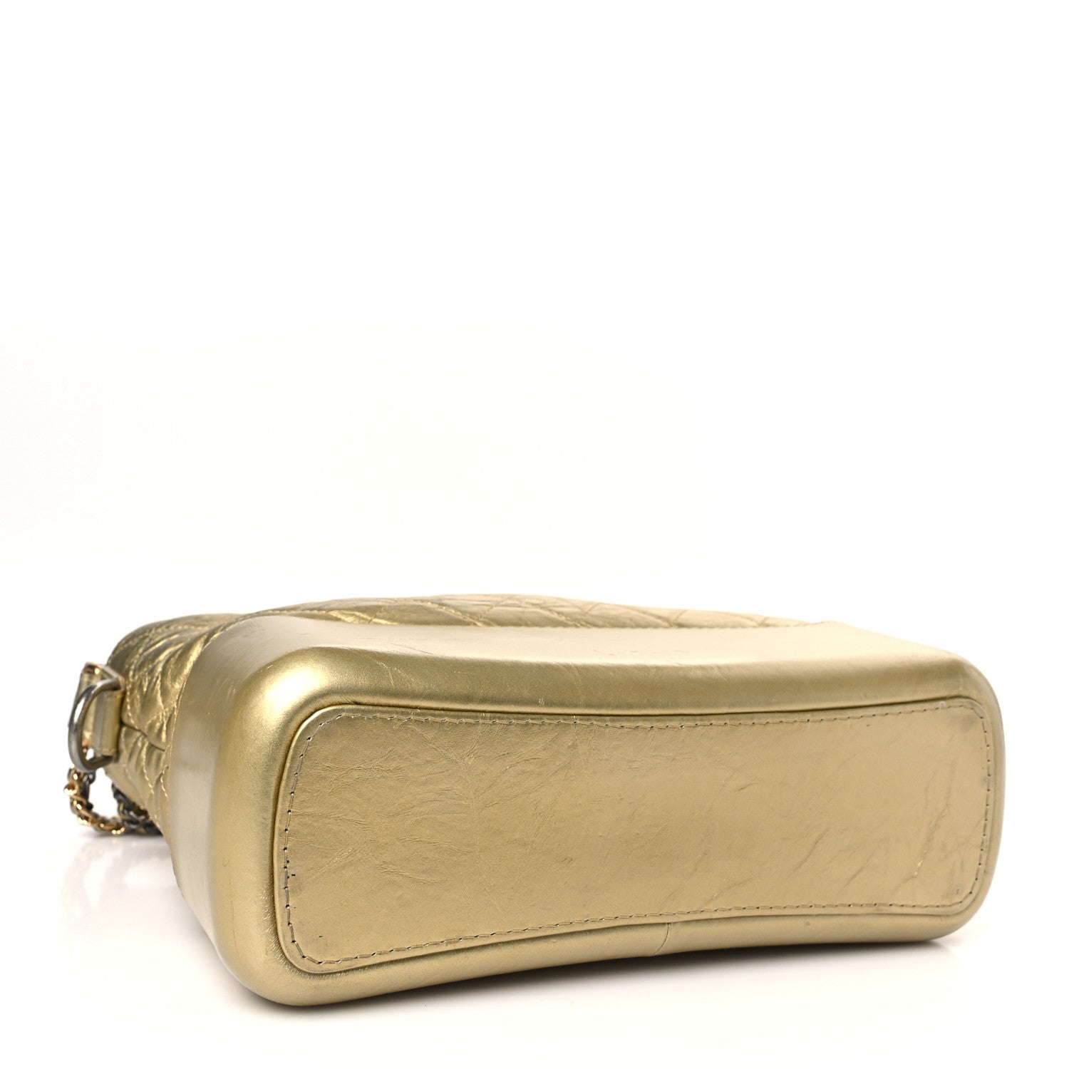 Chanel Metallic Aged Calfskin Quilted Medium Gabrielle Gold 4 of 9