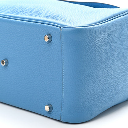 Hermes Taurillon Clemence Lindy 30 Bleu Paradis 9 of 9