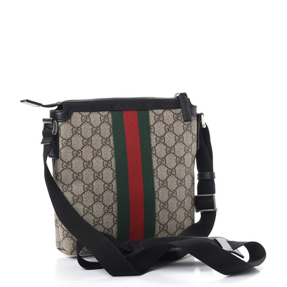 Gucci GG Supreme Monogram Web Messenger Bag Black 3 of 7