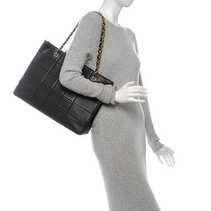Chanel Lambskin Square Stitched Tote Black 2 of 7