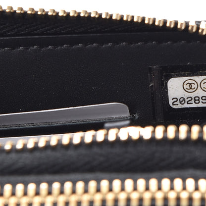 Chanel Caviar Quilted Large Zip Around Wallet Black 9 of 12
