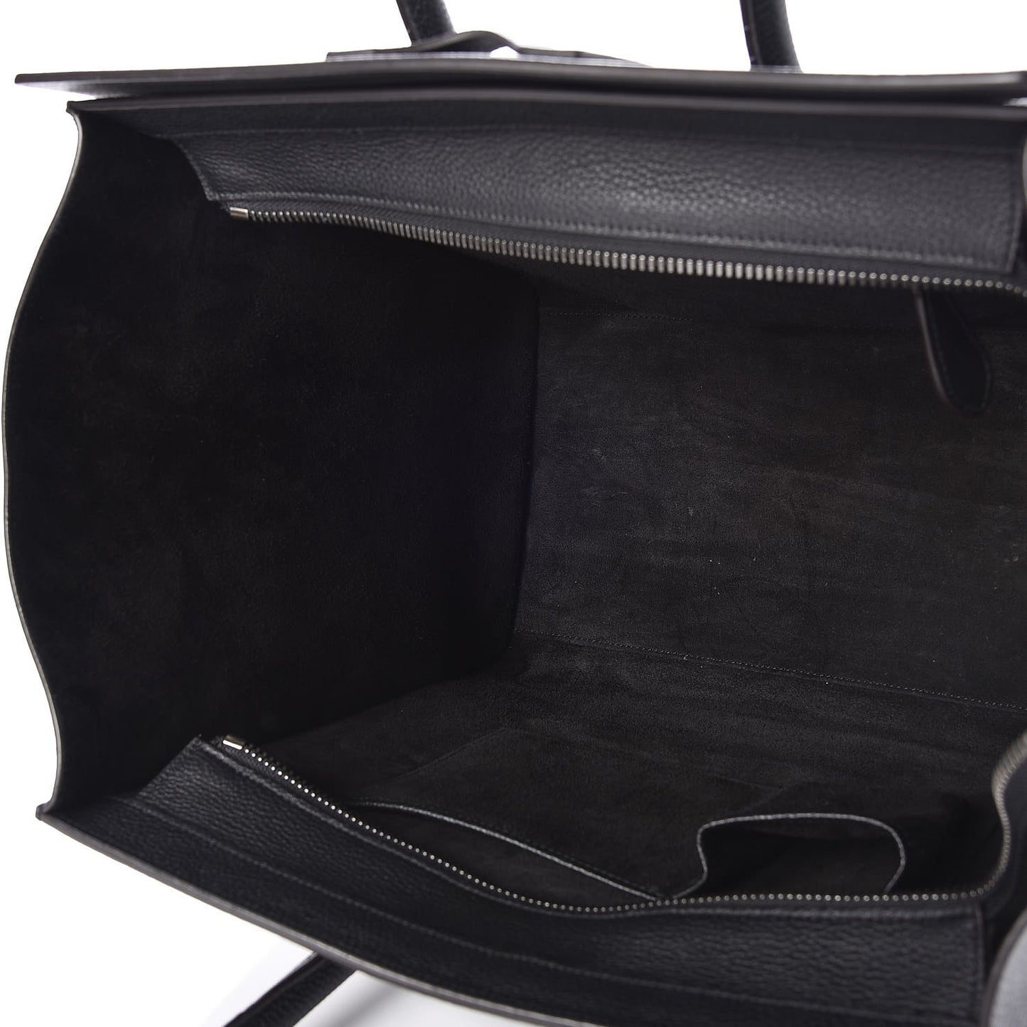 Drummed Calfskin Mini Luggage Black