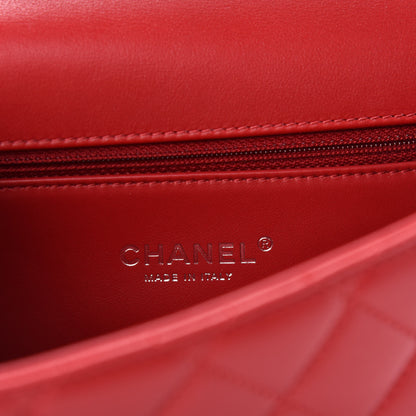 Chanel Lambskin Quilted Small CC Filigree Flap Dark Red 8 of 11