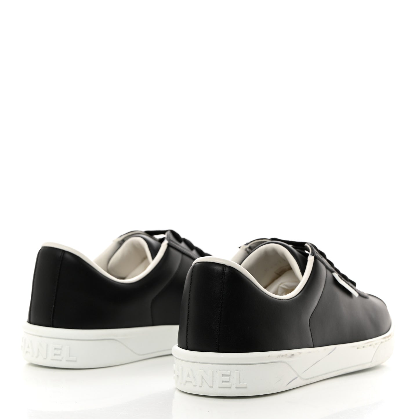 Calfskin CC Womens Sneakers 37 Black