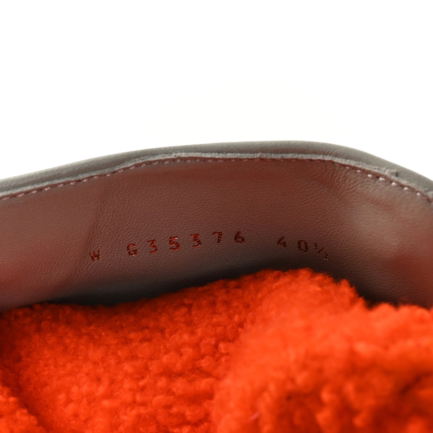Suede Calfskin Shearling CC Lace Up Boots 40.5 Grey Orange Black