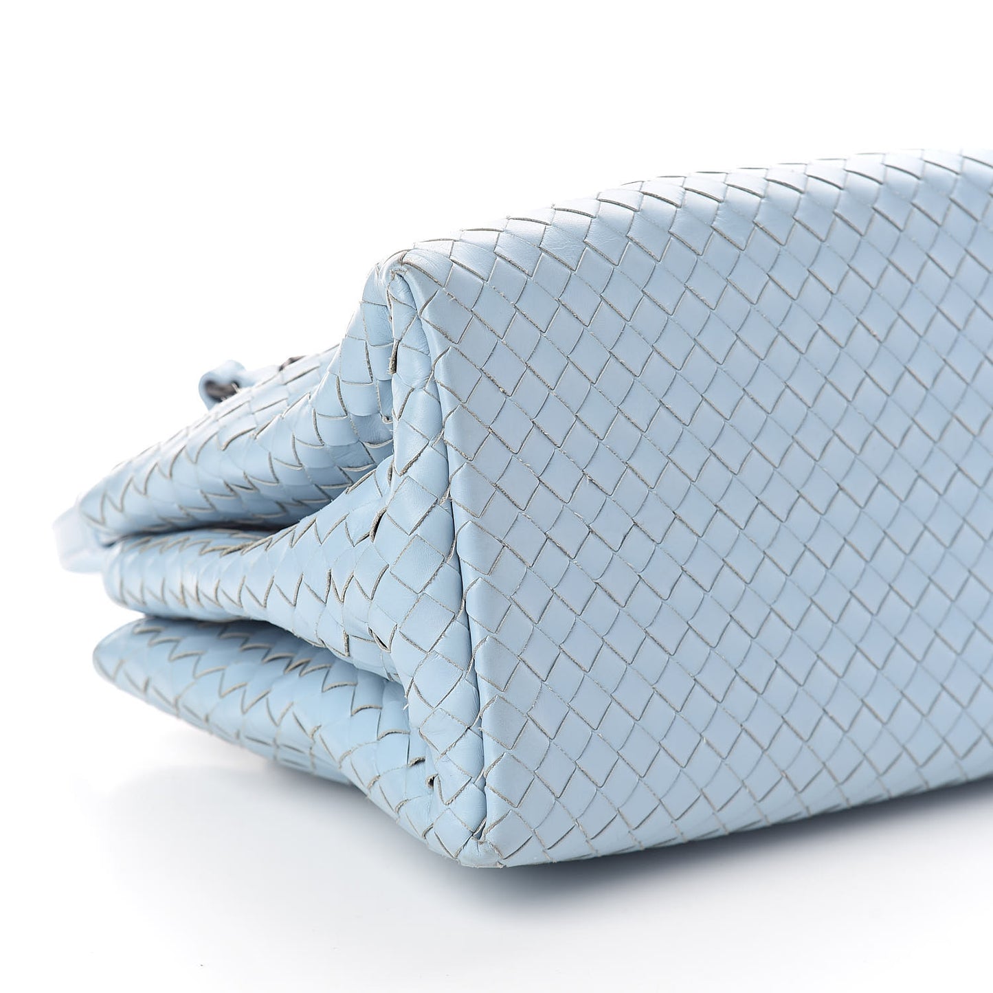 Light Calf Intrecciato Small Roma Topazio