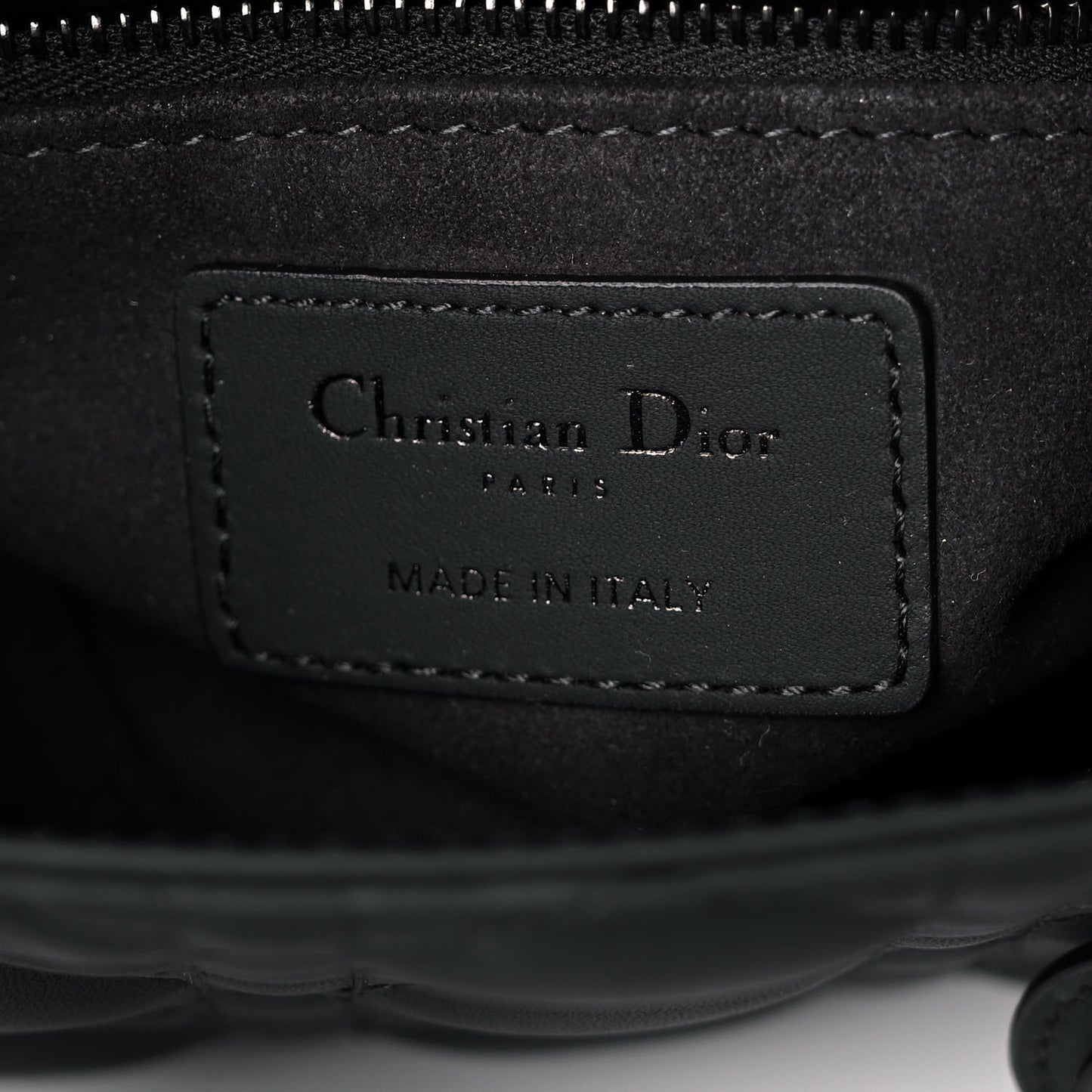 Ultra Matte Calfskin Cannage Mini Lady Dior Black