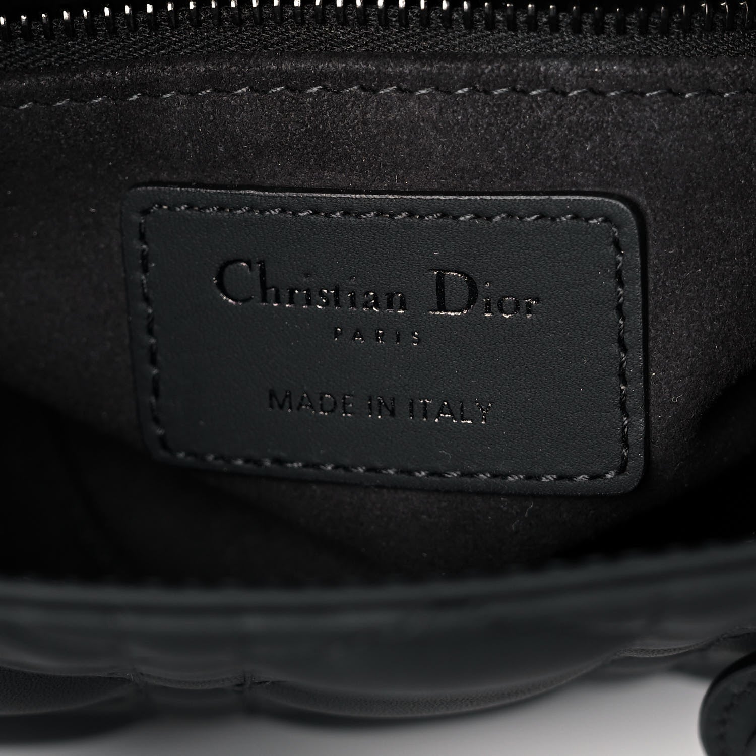 Christian Dior Ultra Matte Calfskin Cannage Mini Lady Dior Black 6 of 14