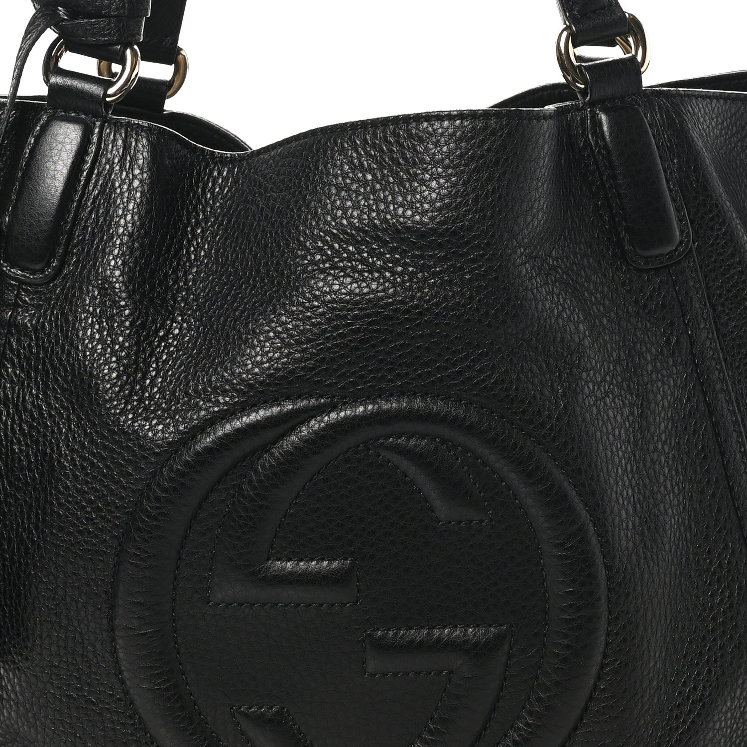 Gucci Pebbled Calfskin Medium Soho Shoulder Bag Black 8 of 10