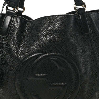 Gucci Pebbled Calfskin Medium Soho Shoulder Bag Black 8 of 10
