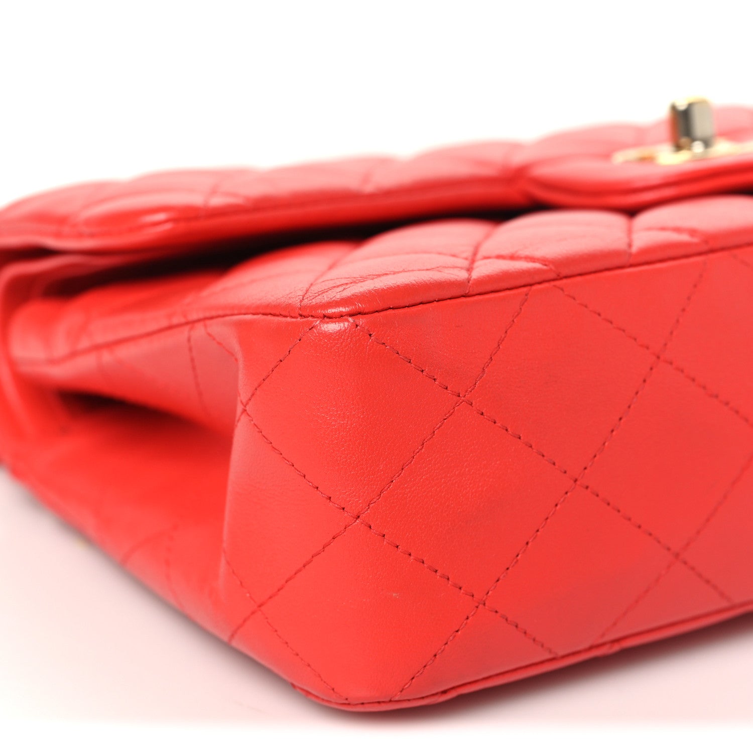 Chanel Lambskin Quilted Small Double Flap Red 8 of 11