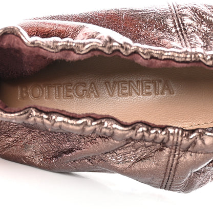 Bottega Veneta Metallic Crushed Nappa Glitter Plexiglass Almond Pumps 40 Brown 9 of 9