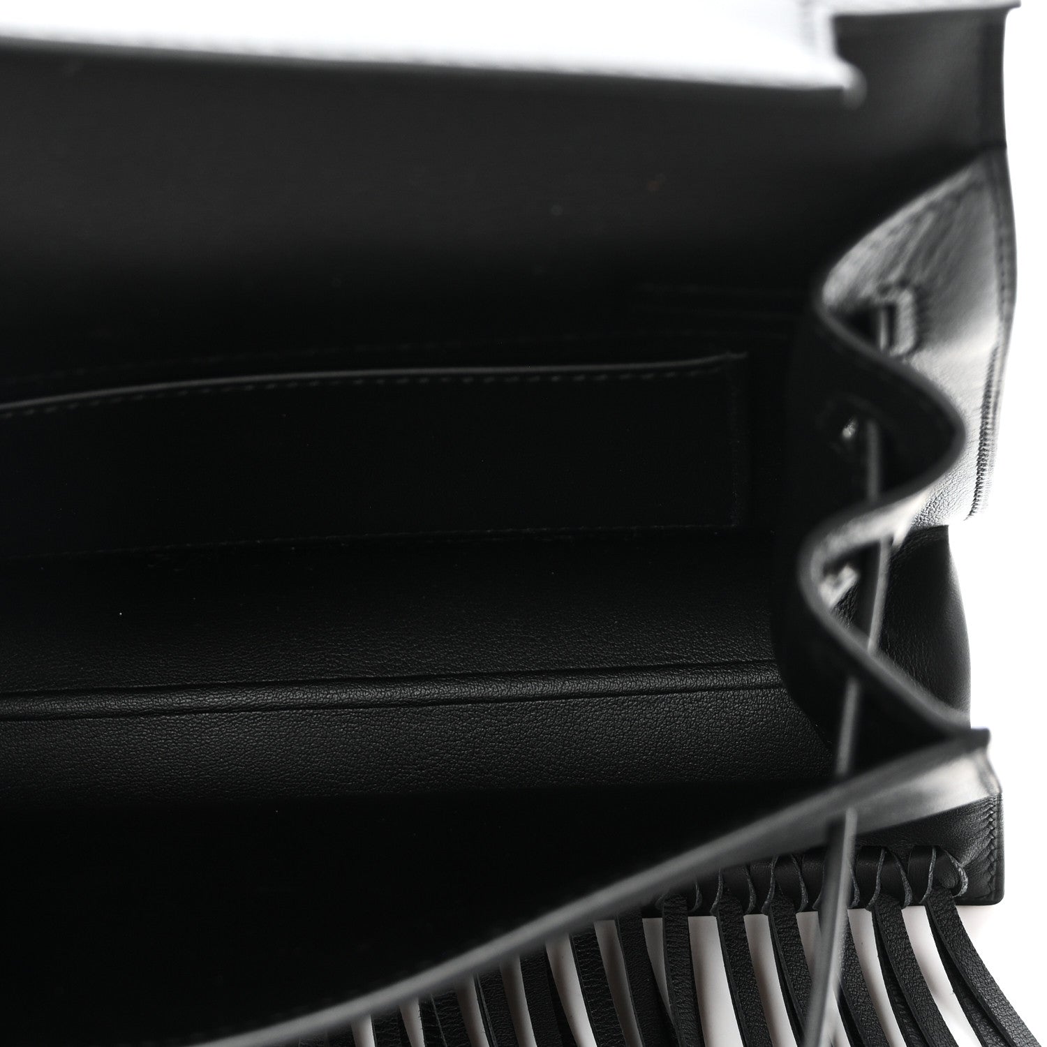 Hermes Swift Kelly Danse Anate Fringed Belt Bag Black 5 of 11