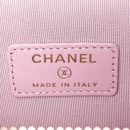 Chanel Caviar Quilted Mini Vanity Case With Chain Light Pink 6 of 10