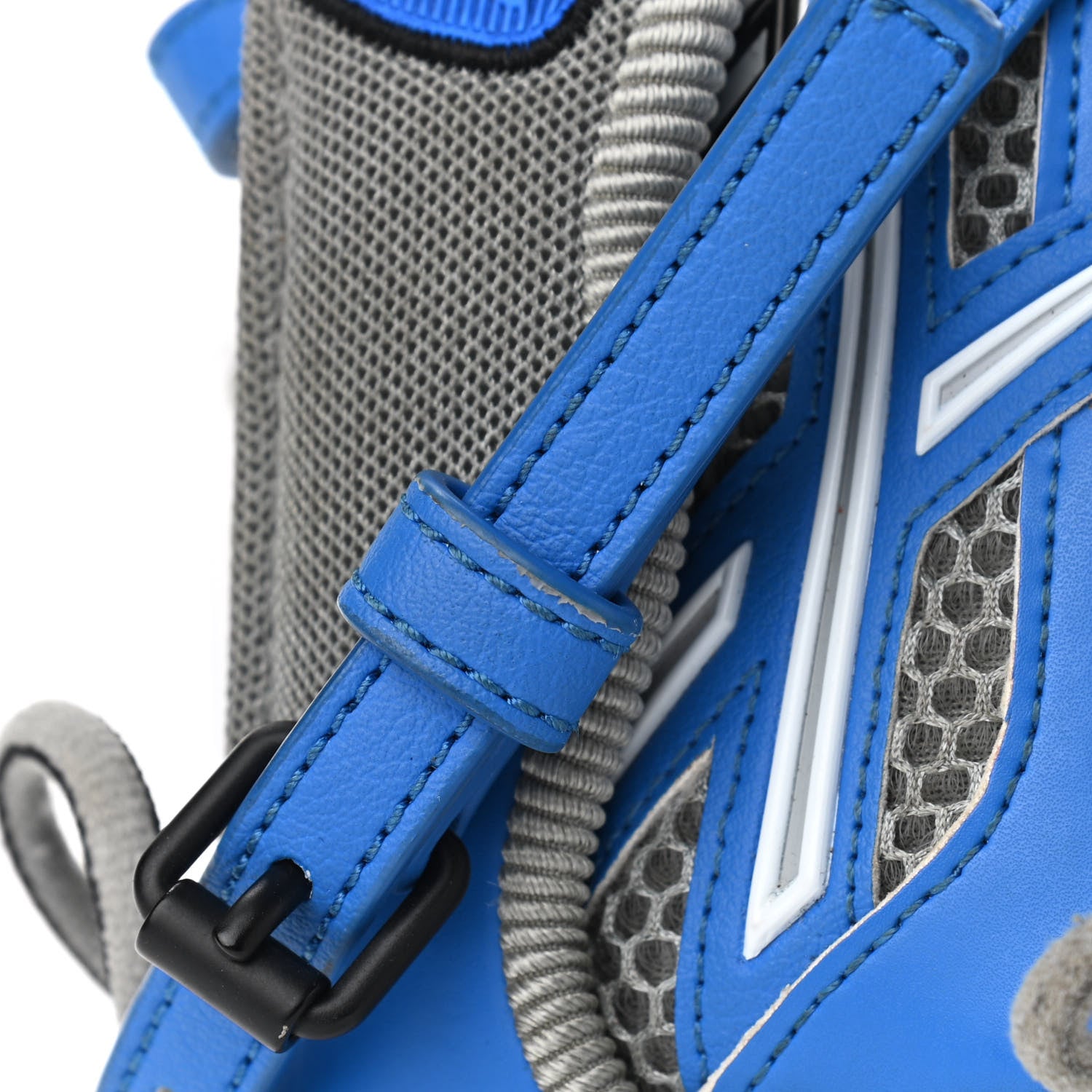 Balenciaga Faux Calfskin Fabric Sneakerhead Phone Crossbody Bag Blue Grey 10 of 16
