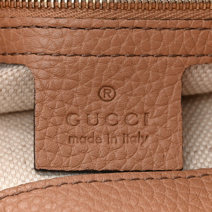 Gucci Pebbled Calfskin Large Soho Hobo Camelia 6 of 12