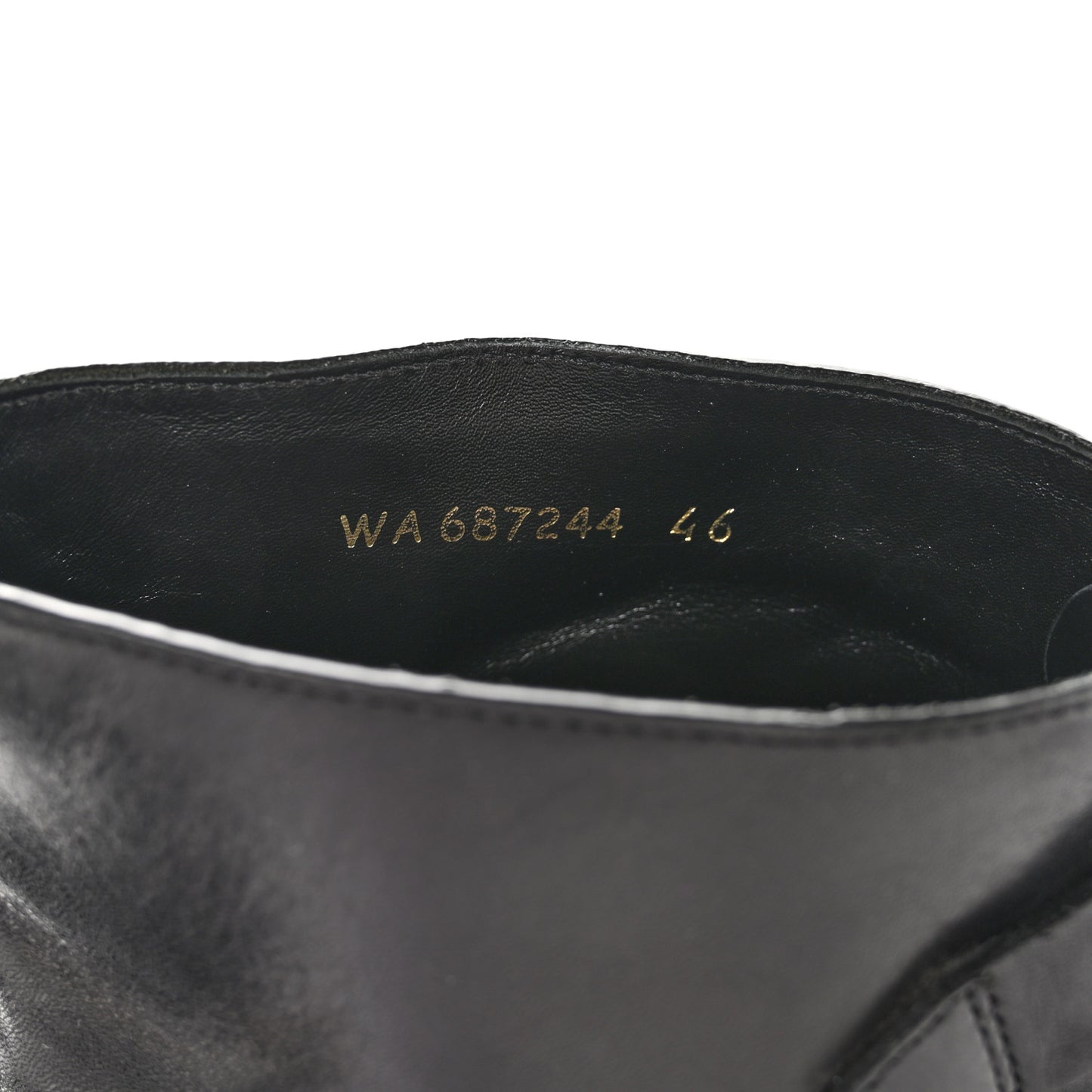 Calfskin Mens Stan Buckle Ankle Boots 46 Black