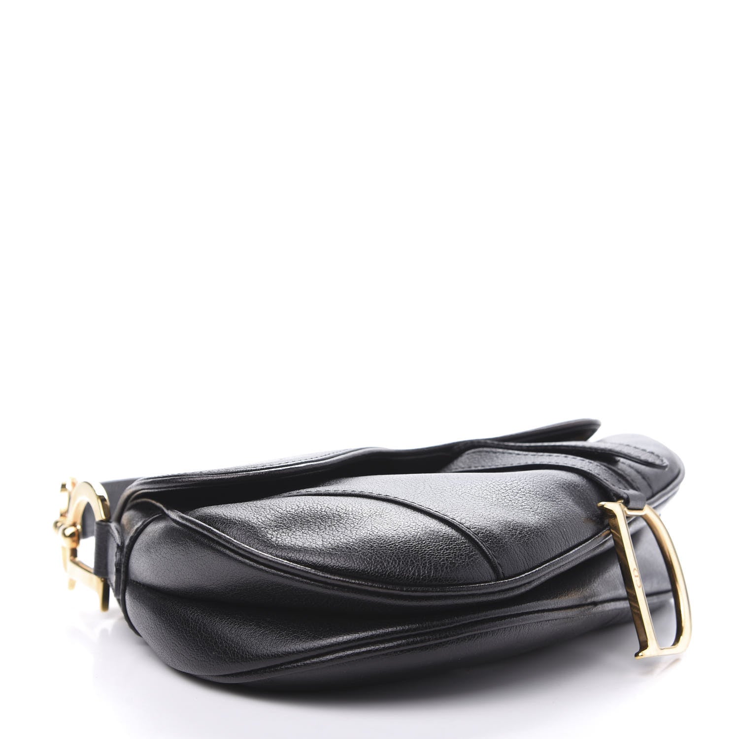 Christian Dior Calfskin Saddle Bag Black 4 of 10