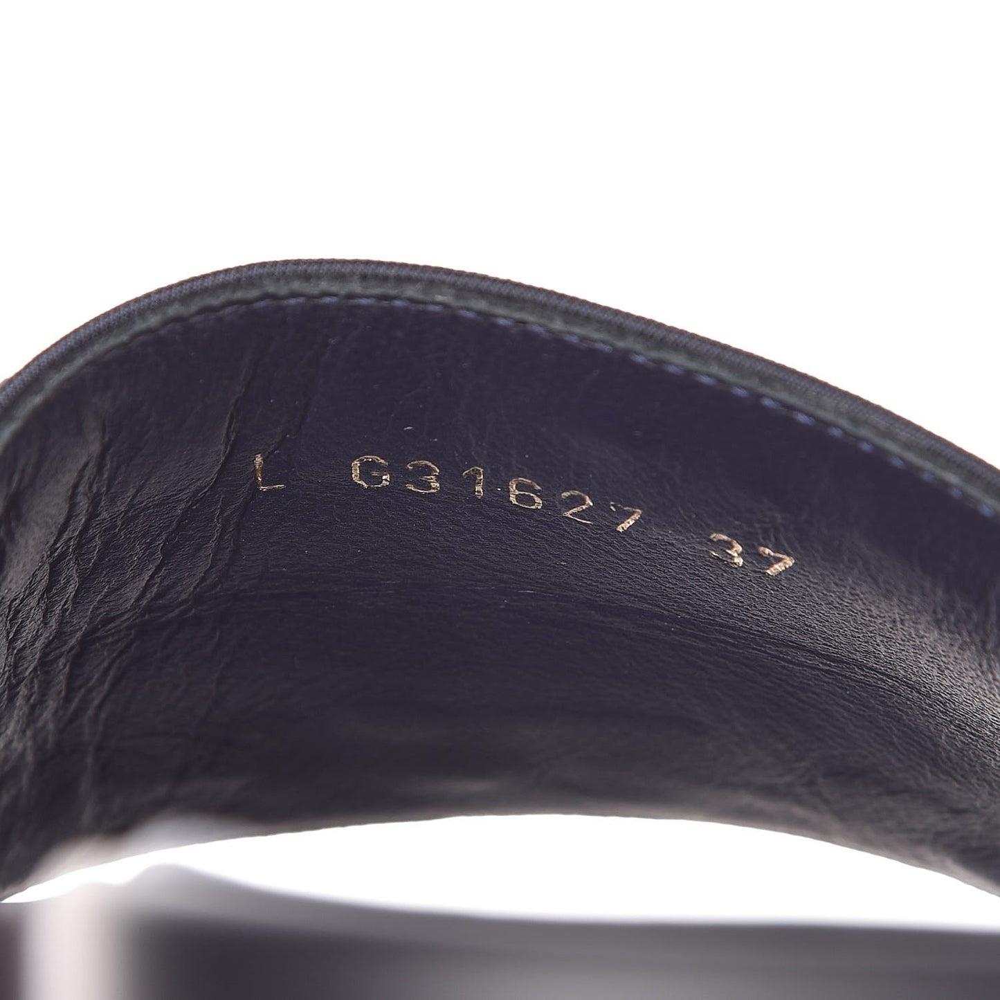 Satin Chain Flat Sandals 37 Marine