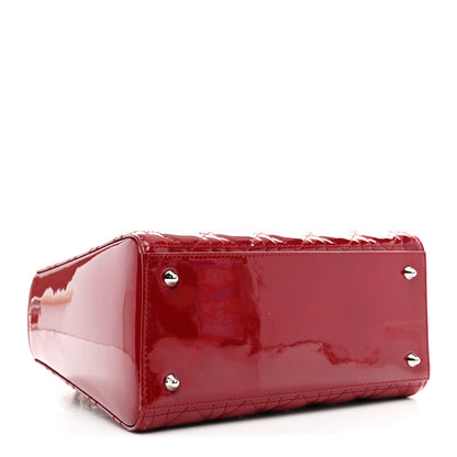 Christian Dior Patent Cannage Medium Lady Dior Red 4 of 11