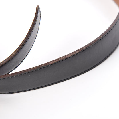Hermes Box Togo 32mm H Belt 72 Black Gold 11 of 11