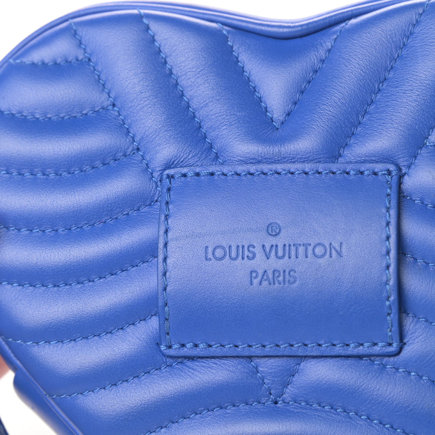 Calfskin New Wave Heart Bag Bleu Neon