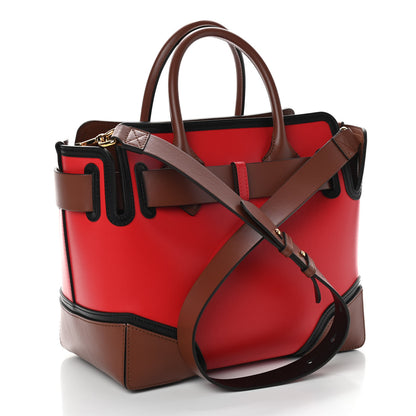 Burberry Smooth Calfskin Small Belt Bag Bright Red Tan Black 2 of 8