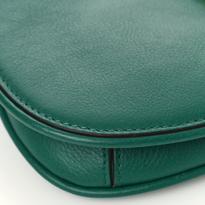 Gucci Roxy Calfskin Blondie Chain Shoulder Flap Bag Emerald 7 of 8