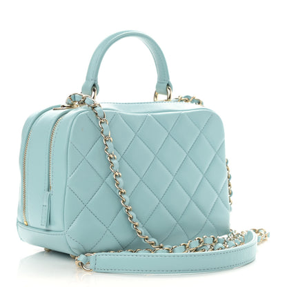 Chanel Lambskin Quilted Small Trendy CC Bowling Bag Light Blue 3 of 13