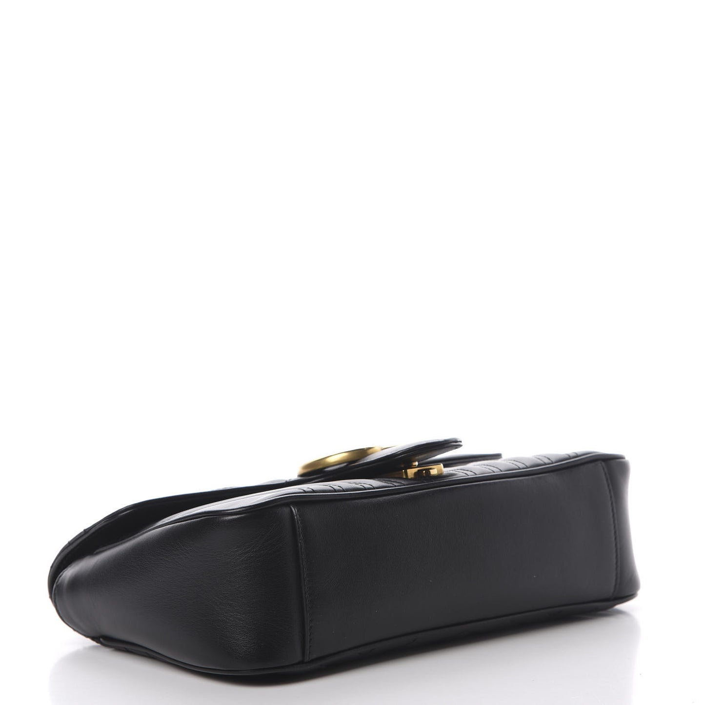 Calfskin Matelasse Small GG Marmont Shoulder Bag Black