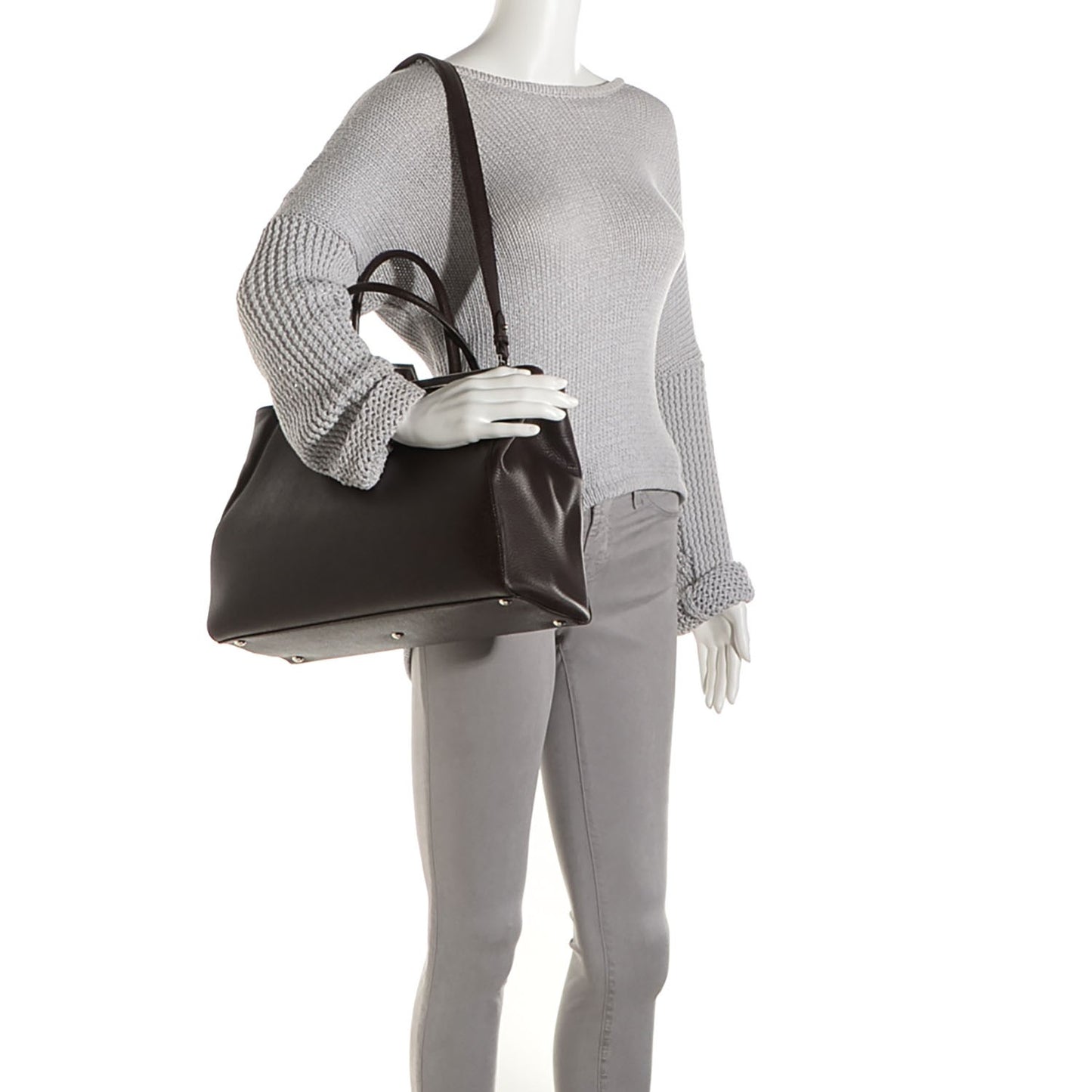 Vitello Elite Regular 2Jours Tote Caffe Noir