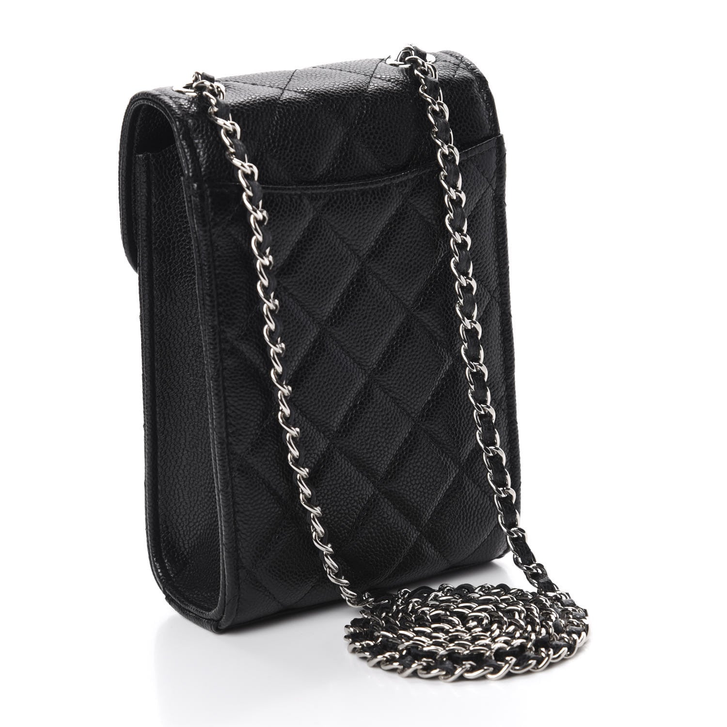 Chanel Caviar Quilted Classic Phone Holder Black 3 of 12