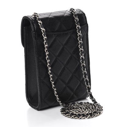 Chanel Caviar Quilted Classic Phone Holder Black 3 of 12