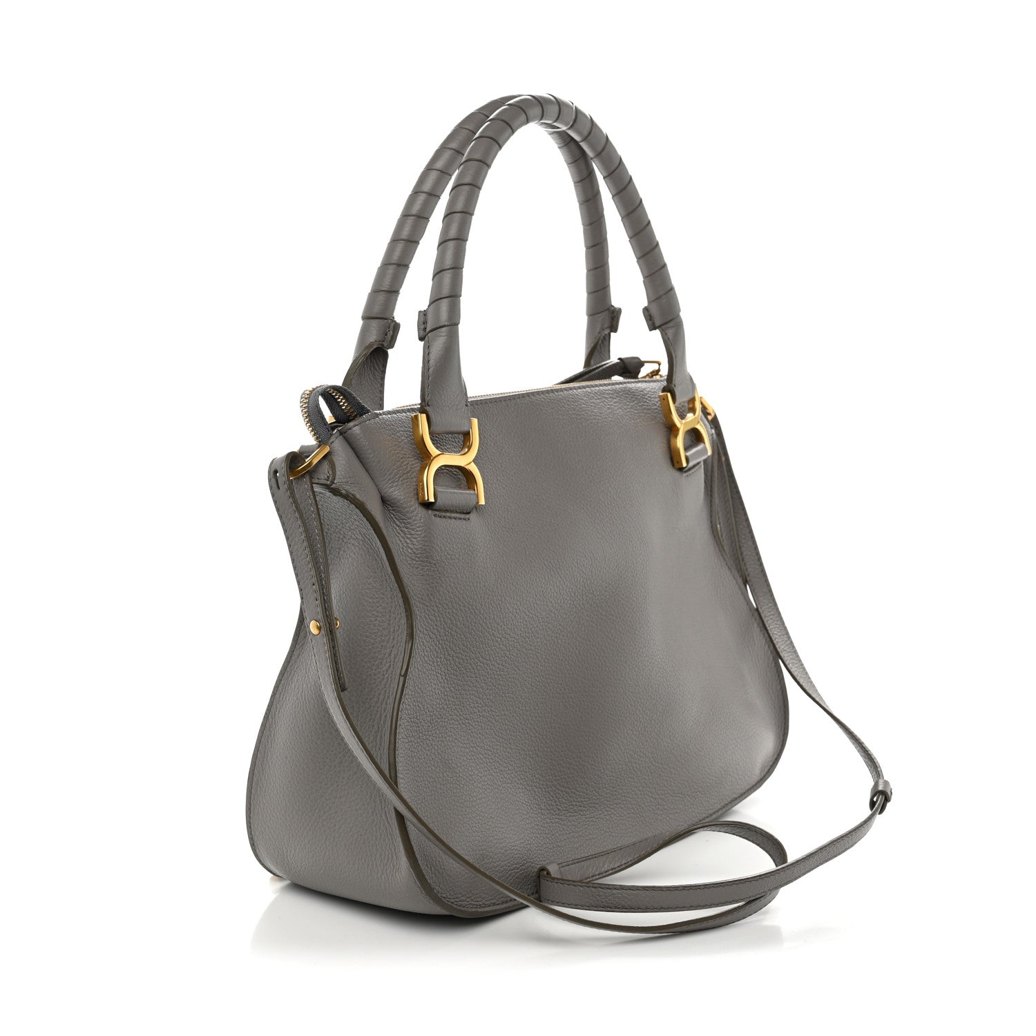 Chloe Calfskin Medium Marcie Satchel Cashmere Grey 3 of 9
