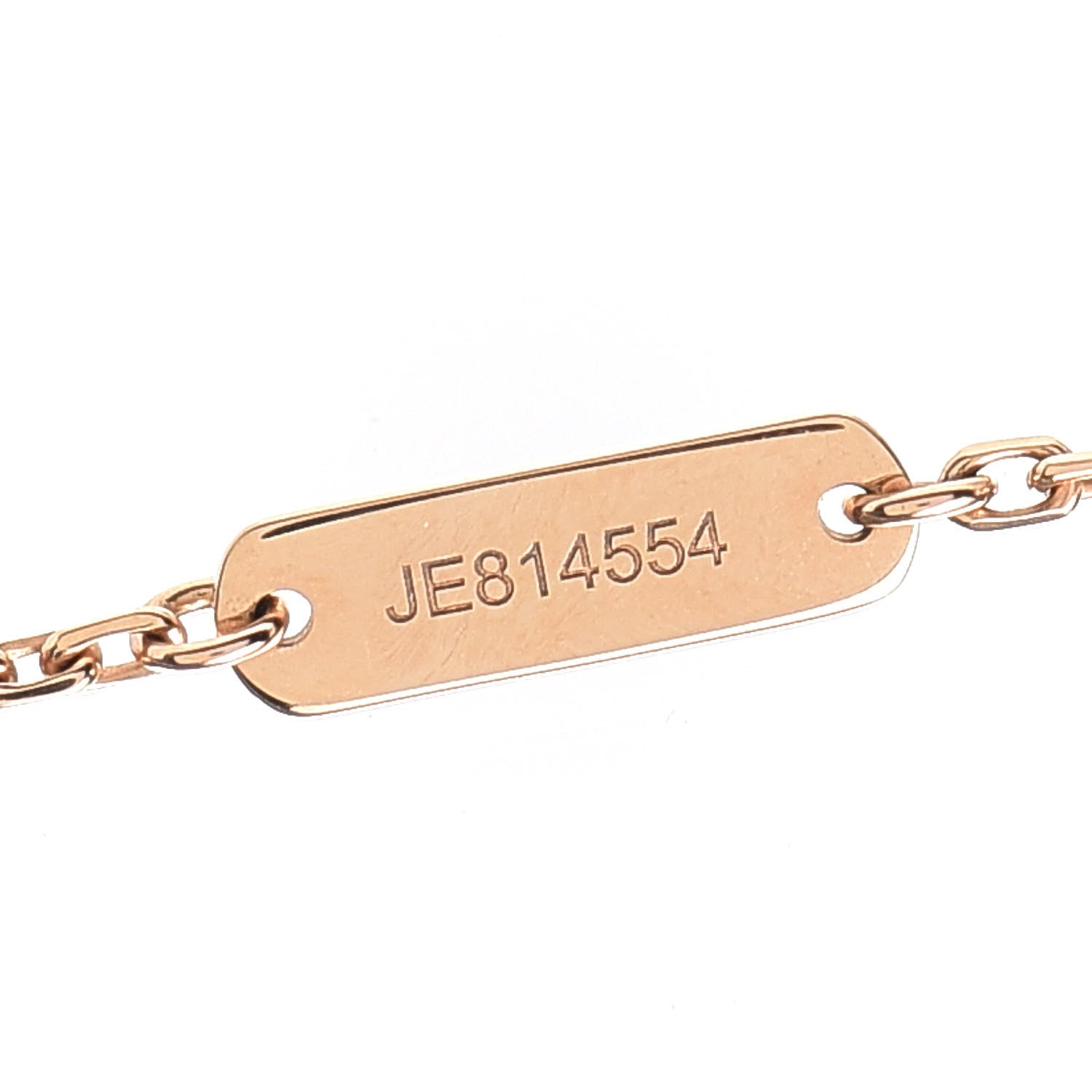 Van Cleef & Arpels 18K Rose Gold Diamond Bulls Eye Vintage Alhambra Pendant Necklace 5 of 8