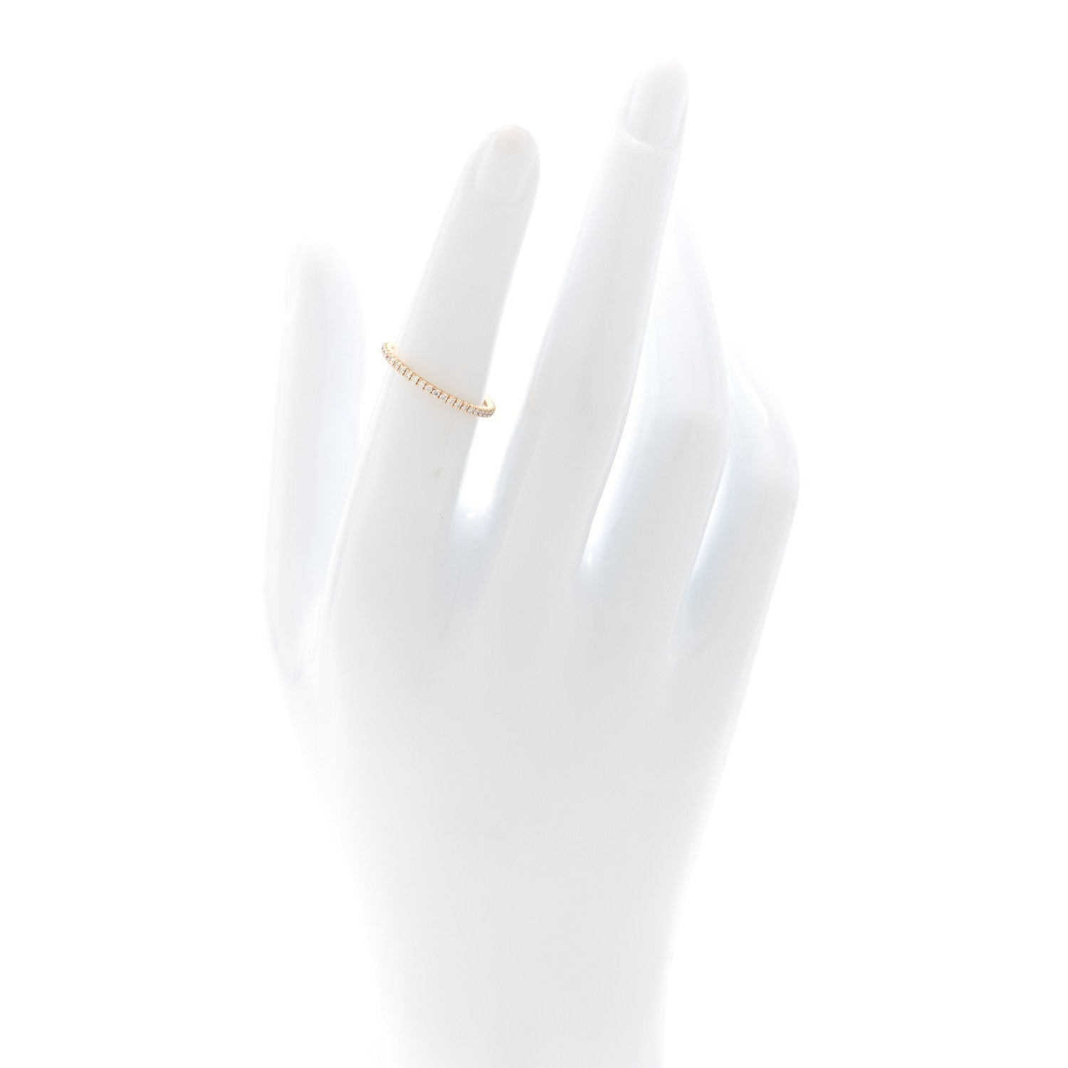 Cartier 18K Pink Gold Diamond 1.5mm Etincelle de Cartier Wedding Band Ring 50 5.25 2 of 5