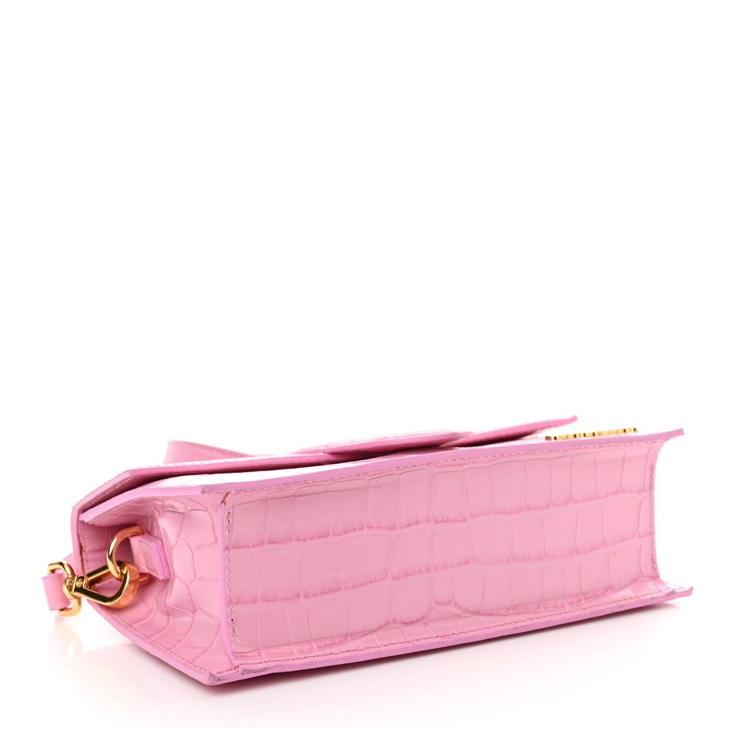 Calfskin Crocodile Embossed Le Grand Bambino Pink