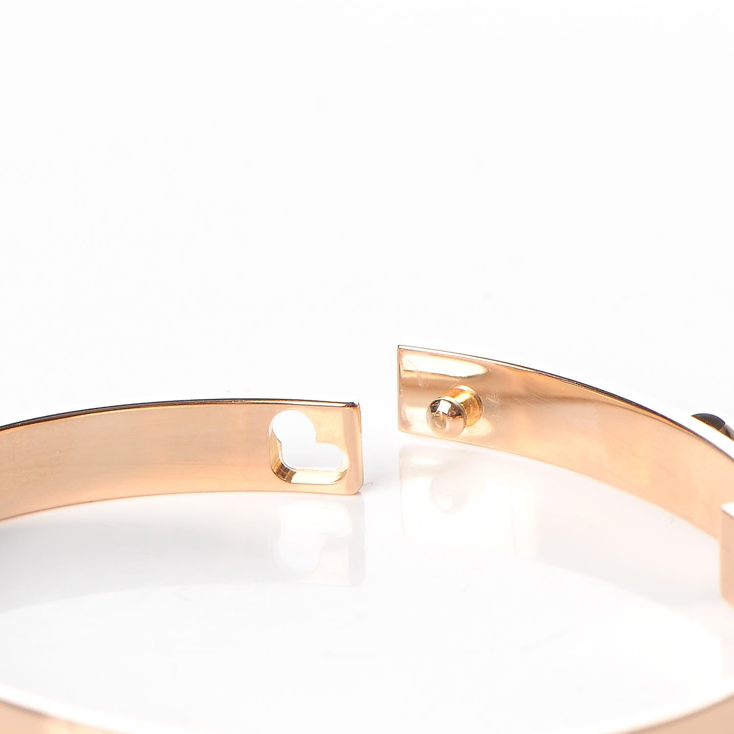 Hermes 18K Rose Gold Diamond PM Collier De Chien Bracelet ST 5 of 6