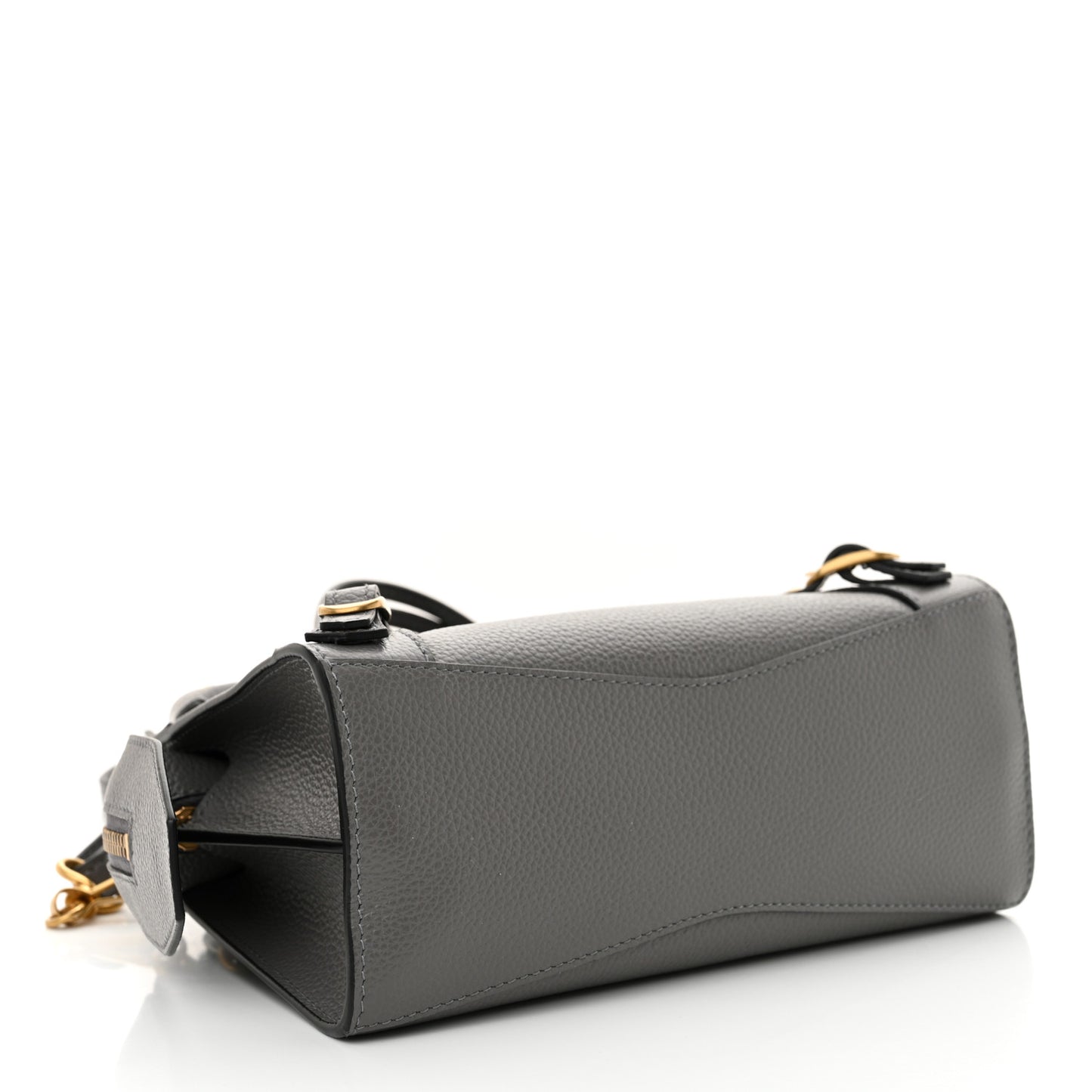 Grained Calfskin Neo Classic Gold Hardware Mini City Dark Grey
