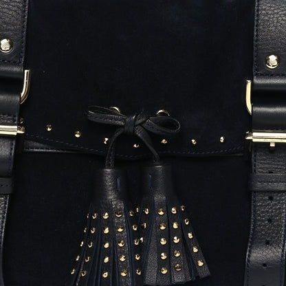 Mulberry Heavy Suede Alexa Tassel Satchel Ink Blue 7 of 10